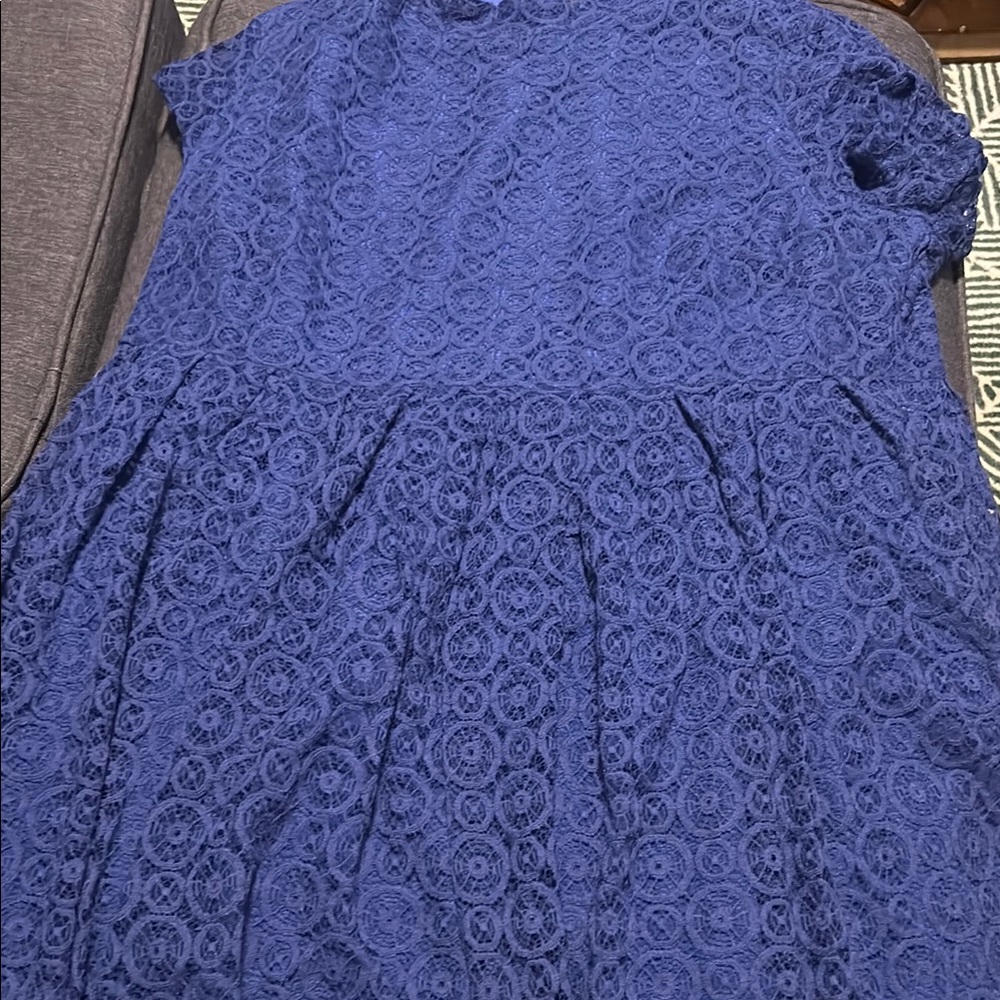 Elegant Blue Lace woman dress